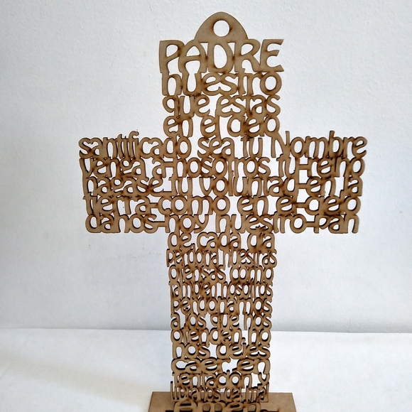 Cruz Padre Nuestro Centro de mesa Bautizo, Primera Comunión Cross Holy communion - Picture 3 of 13